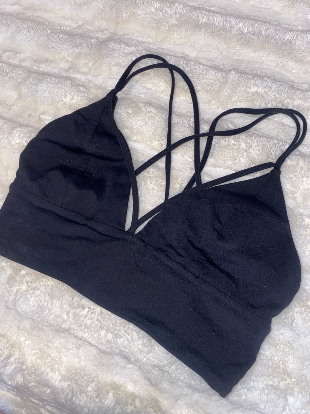 lululemon athletica Black Strappy Bralette Camisole